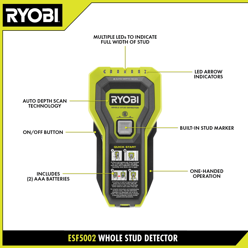 Whole Stud Detector - RYOBI Tools
