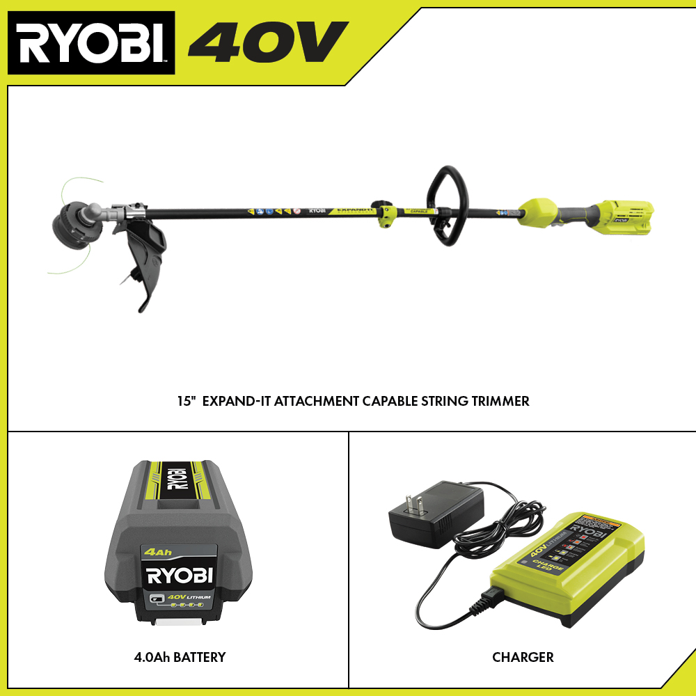  RYOBI 40-Volt Lithium-Ion Cordless Attachment Capable