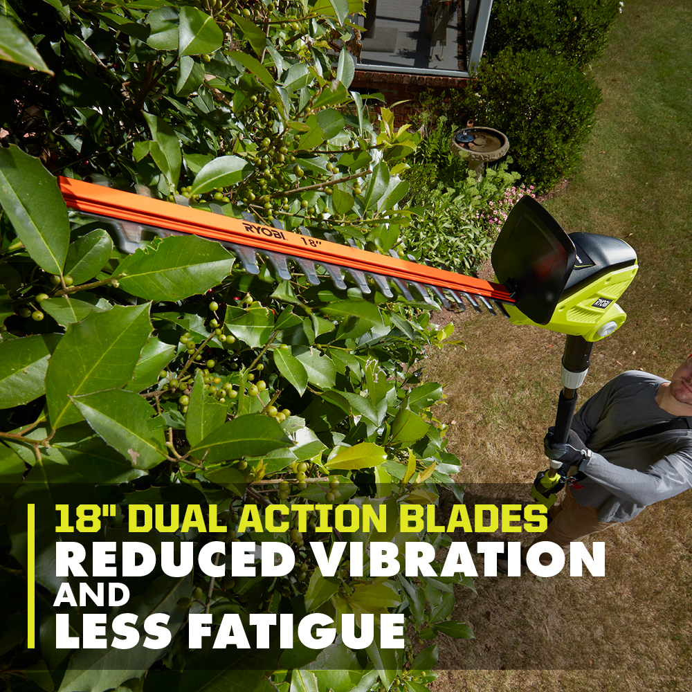 40V 20 Cordless Pole Hedge Trimmer & Battery