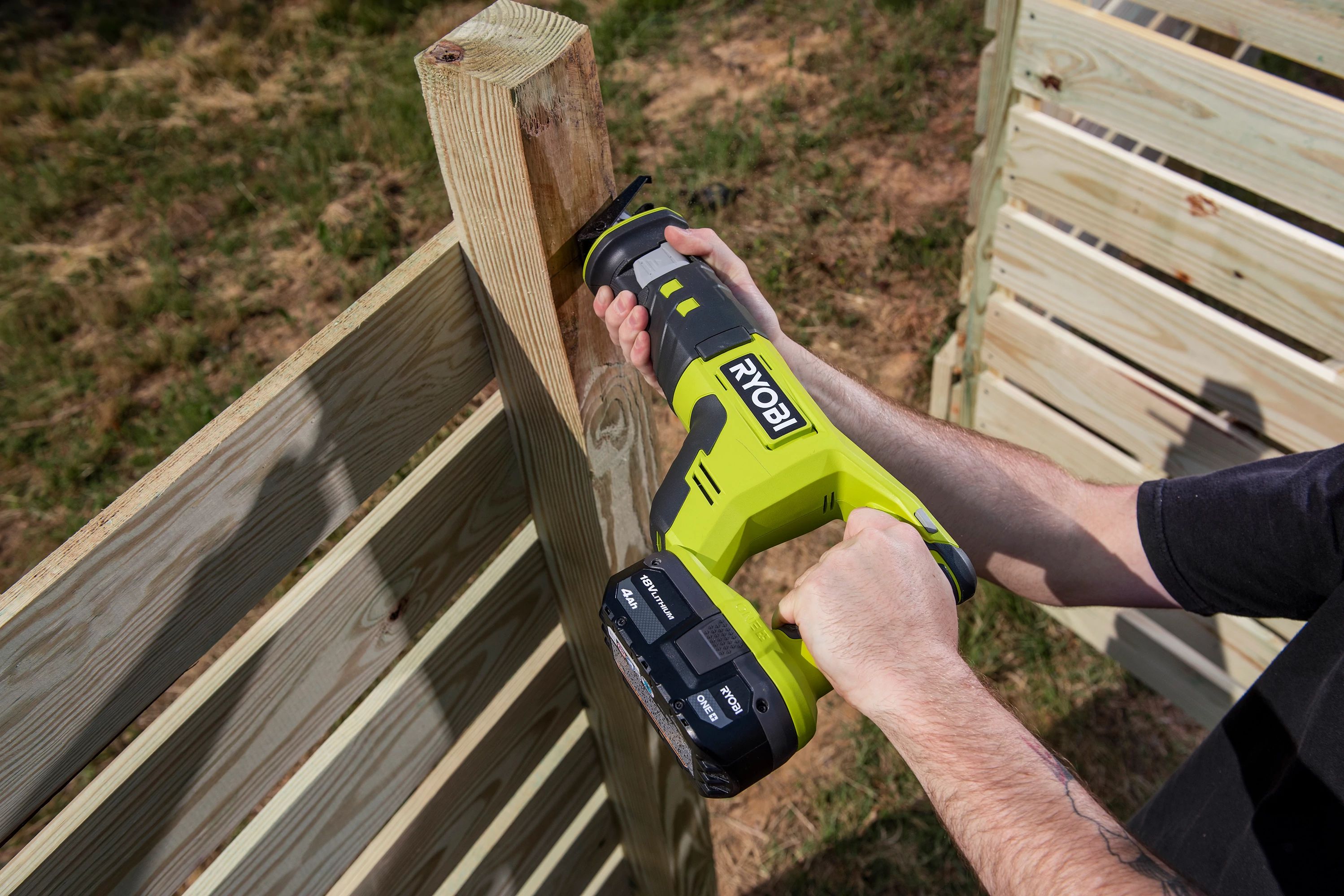 RYOBI 18-Volt Cordless Reciprocating Saw Kit with Battery and Charger  (Renewed)