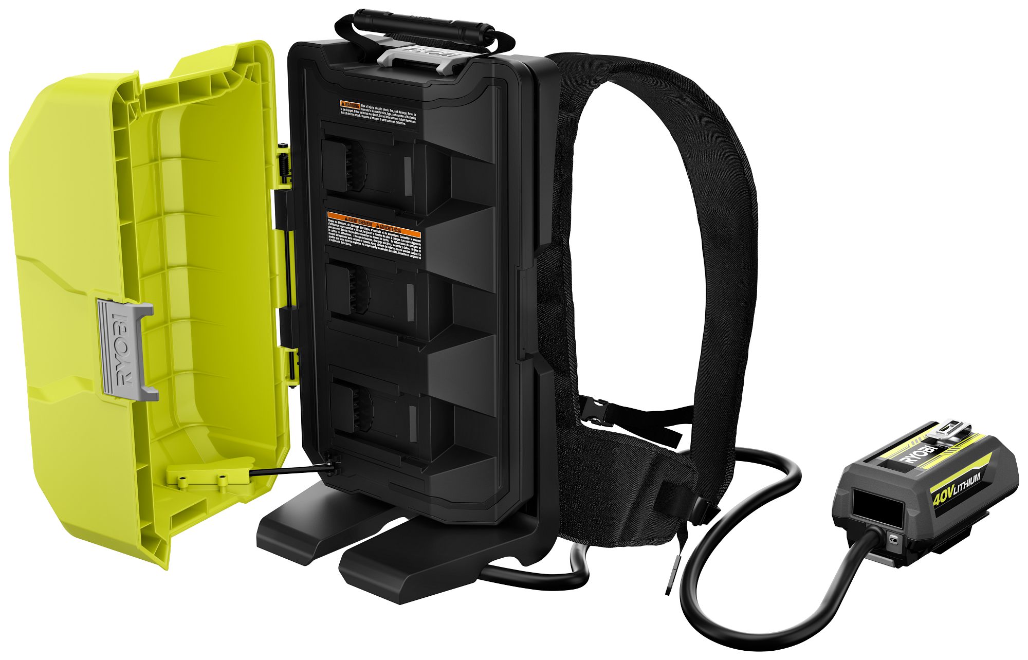 Pack chargeur ultra rapide RYOBI 5,0 A + 2 Batteries Lit