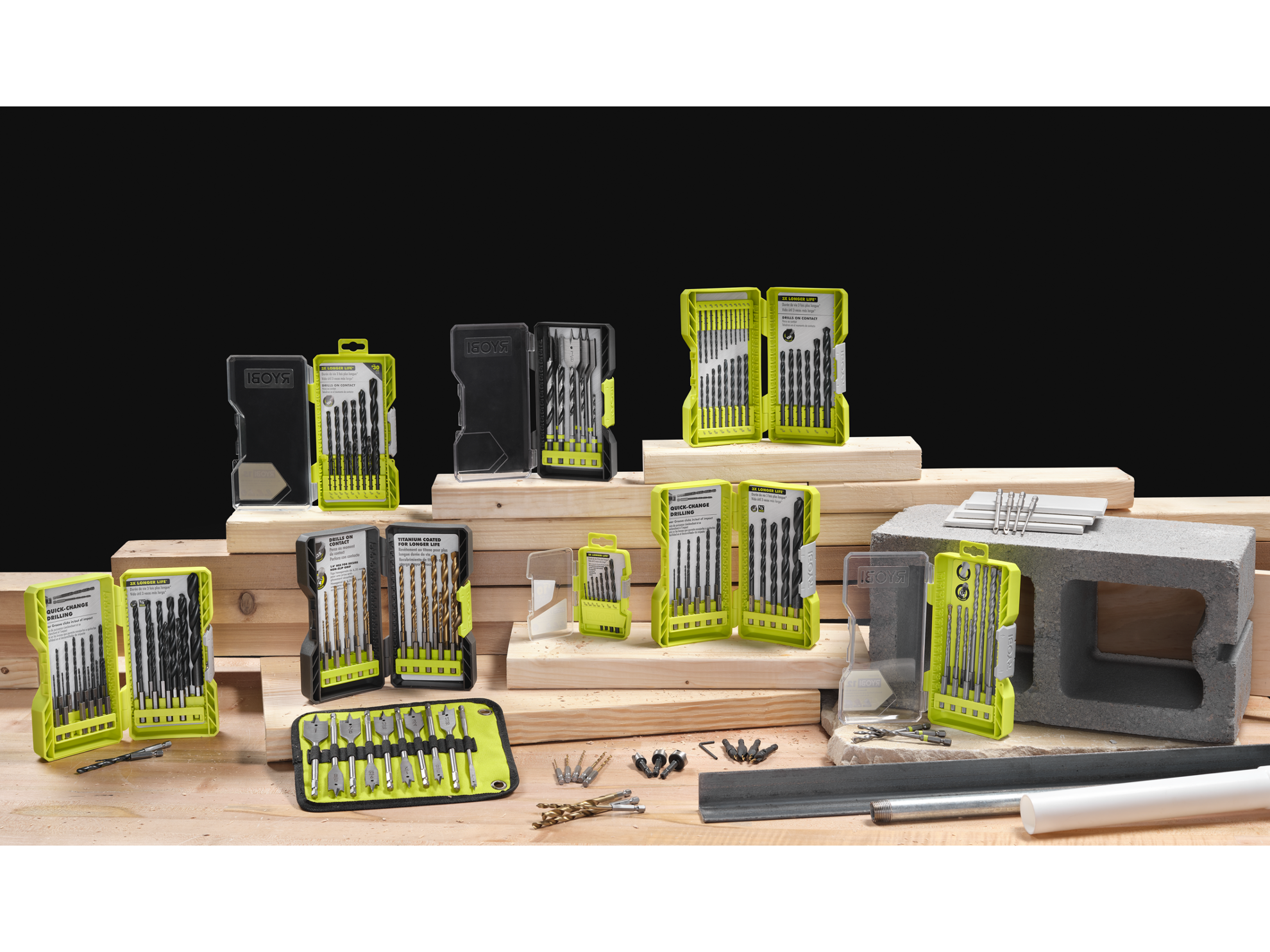 Ryobi titanium deals drill bit set