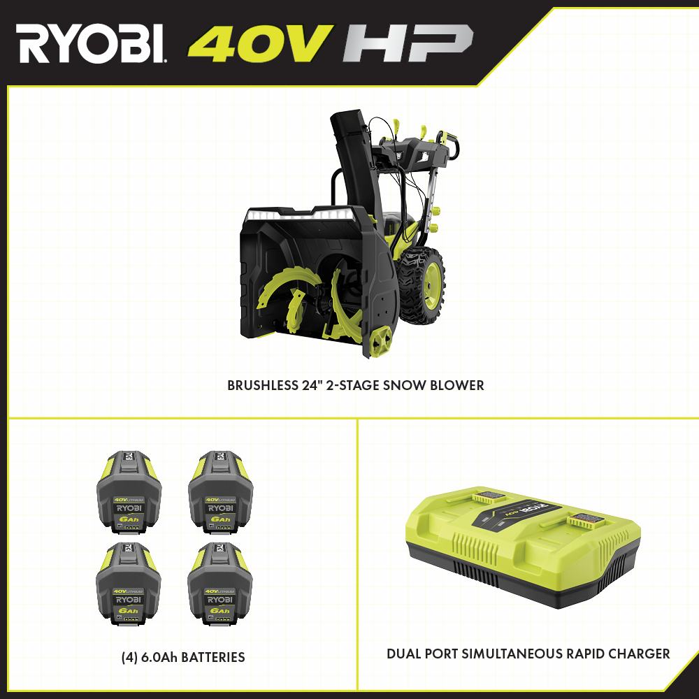 40V HP Brushless 21 SNOW THROWER KIT - RYOBI Tools