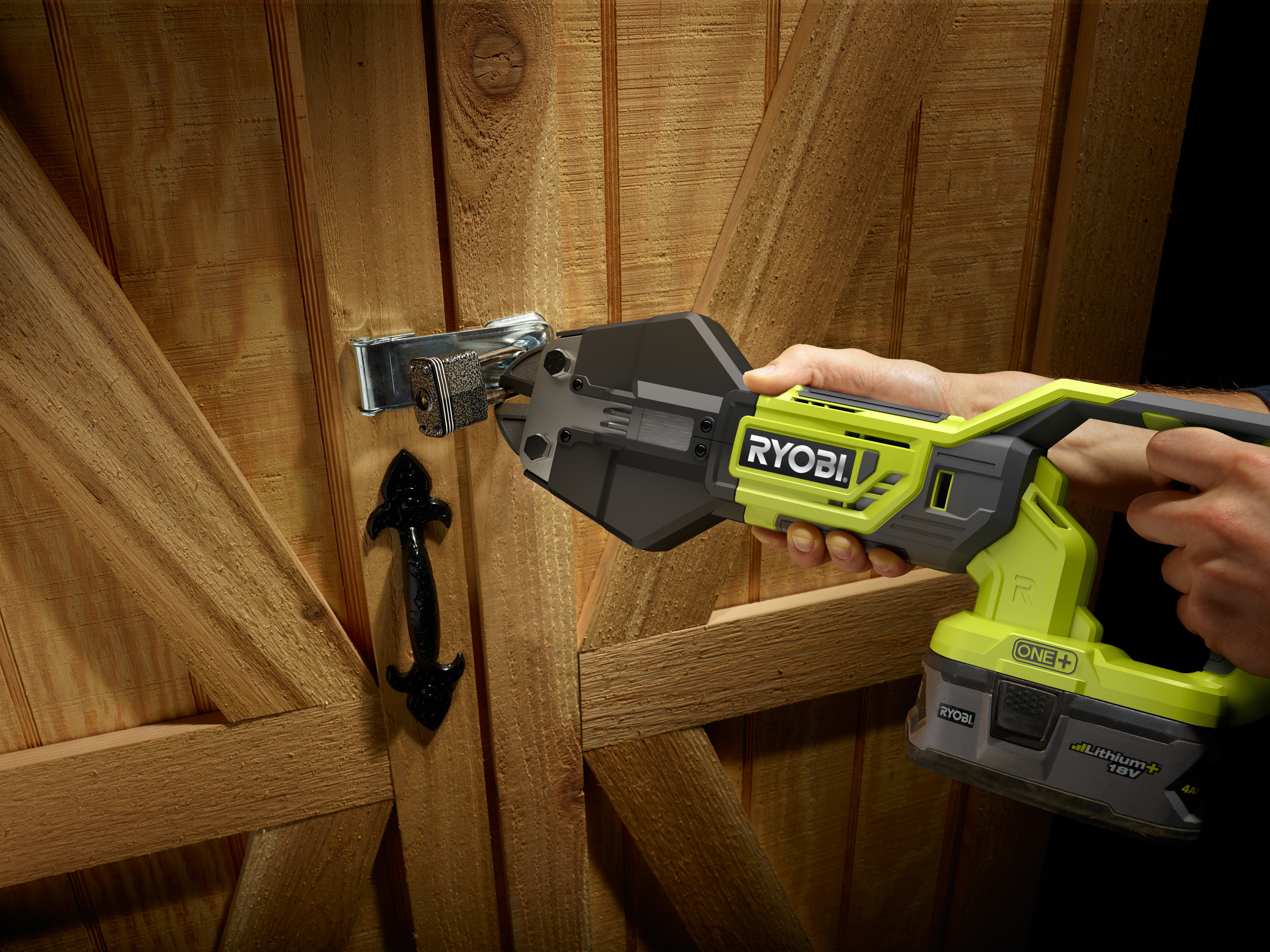 RYOBI ONE+ 18V Cordless Bolt Cutters with 2.0 Ah Battery and