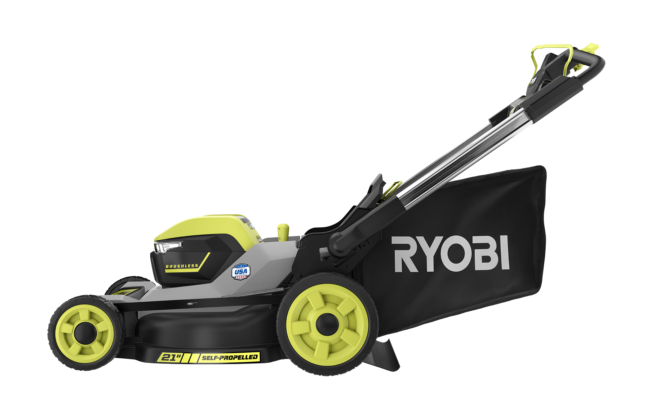 RYOBI 40V HP Brushless Whisper Series 21. in Walk Behind Self-Propelled All  Wheel Drive Mower - (2) 6.0 Ah Batteries & Charger RY401210 - The Home Depot