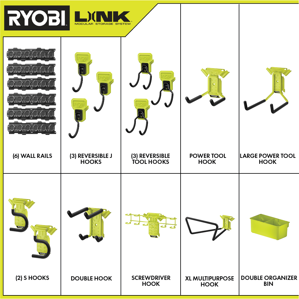 15 PC. LINK WALL STORAGE KIT - RYOBI Tools