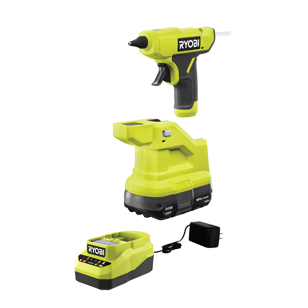 NEW Ryobi 18-Volt Cordless Compact Glue Gun P306 with Battery and Charger