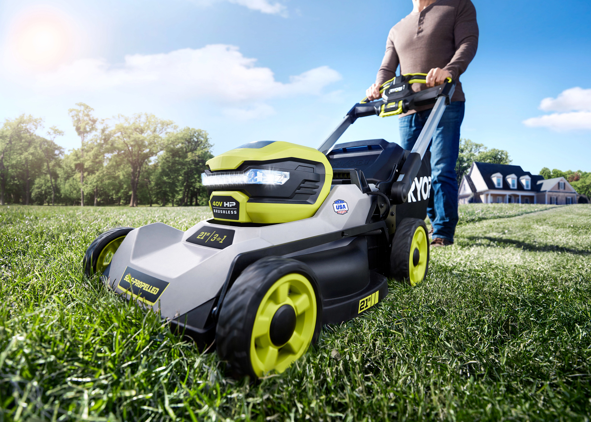 Ryobi electric clearance lawn mower