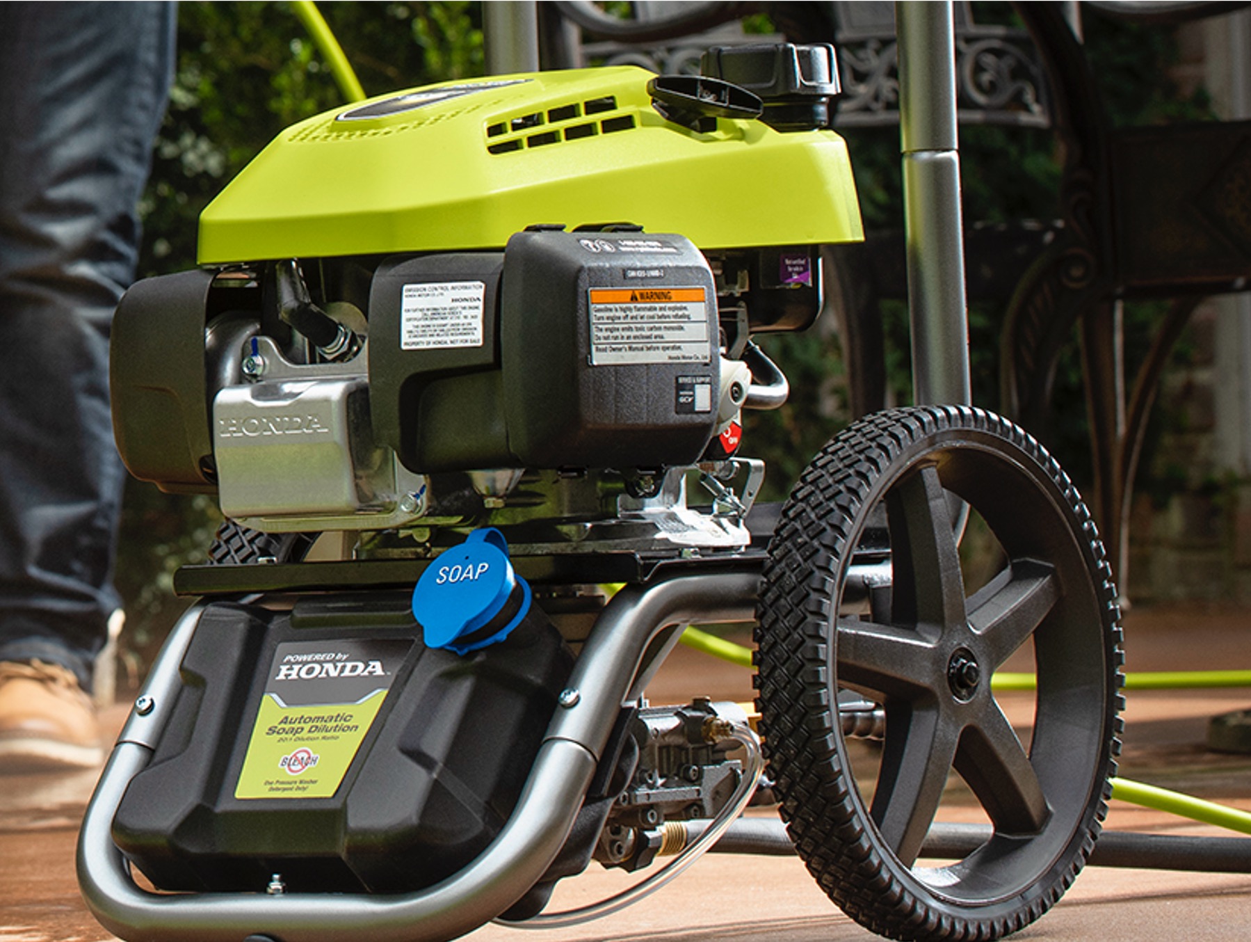 Ryobi pressure washer on sale with honda motor