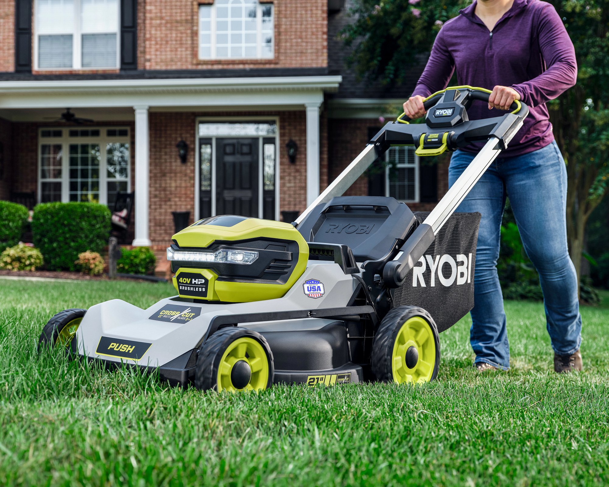 Ryobi brushless electric online lawn mower