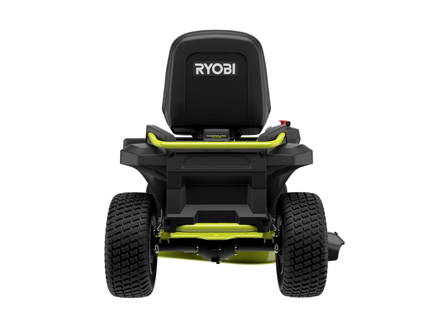 Ryobi battery ride on mower hot sale