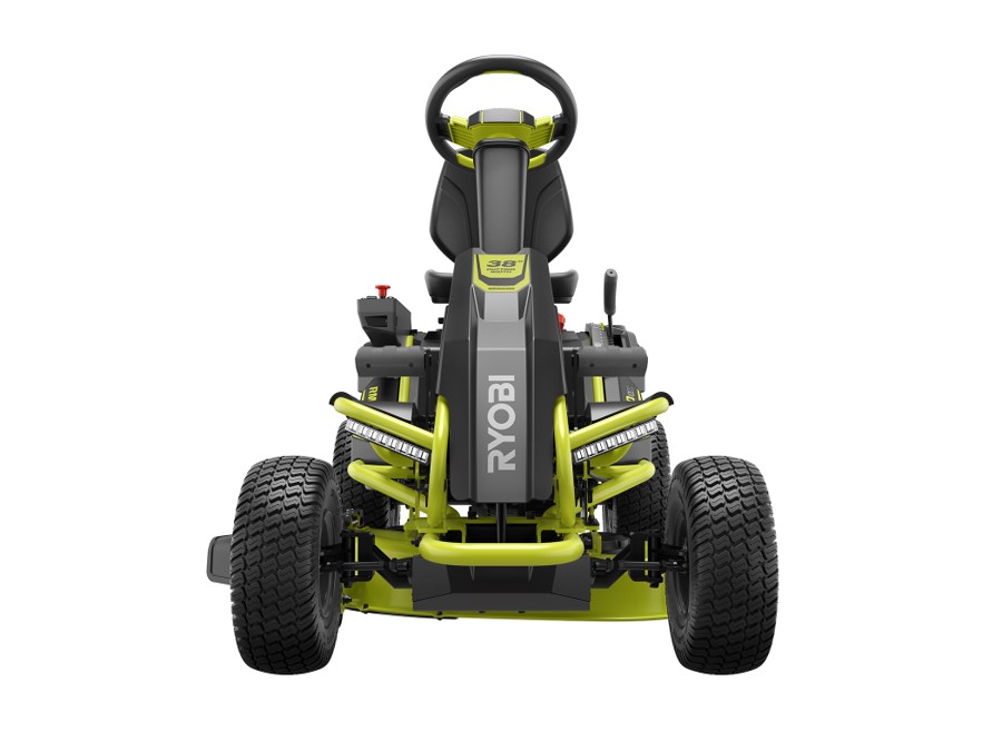 Ryobi electric lawn mower riding hot sale