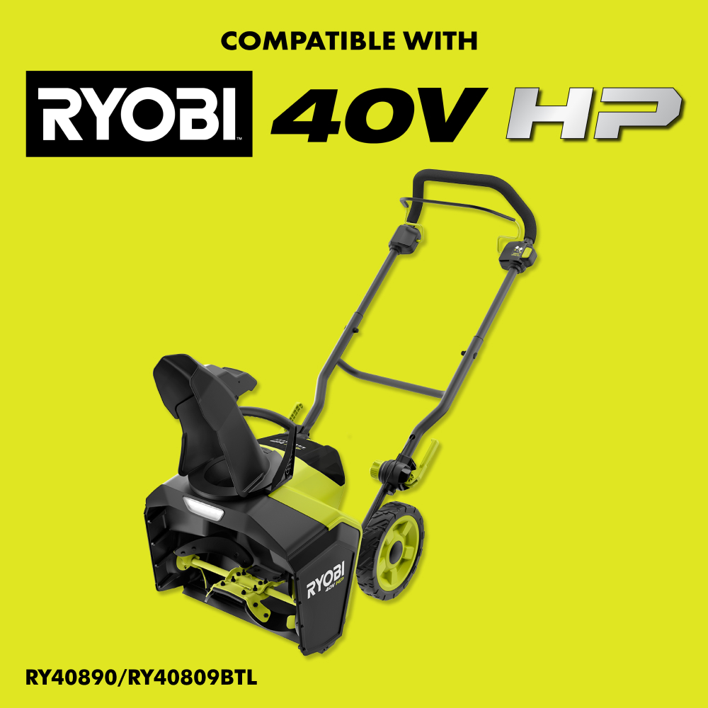 Compatible with RYOBI 40V Single Stage 18” Snow Blowers 