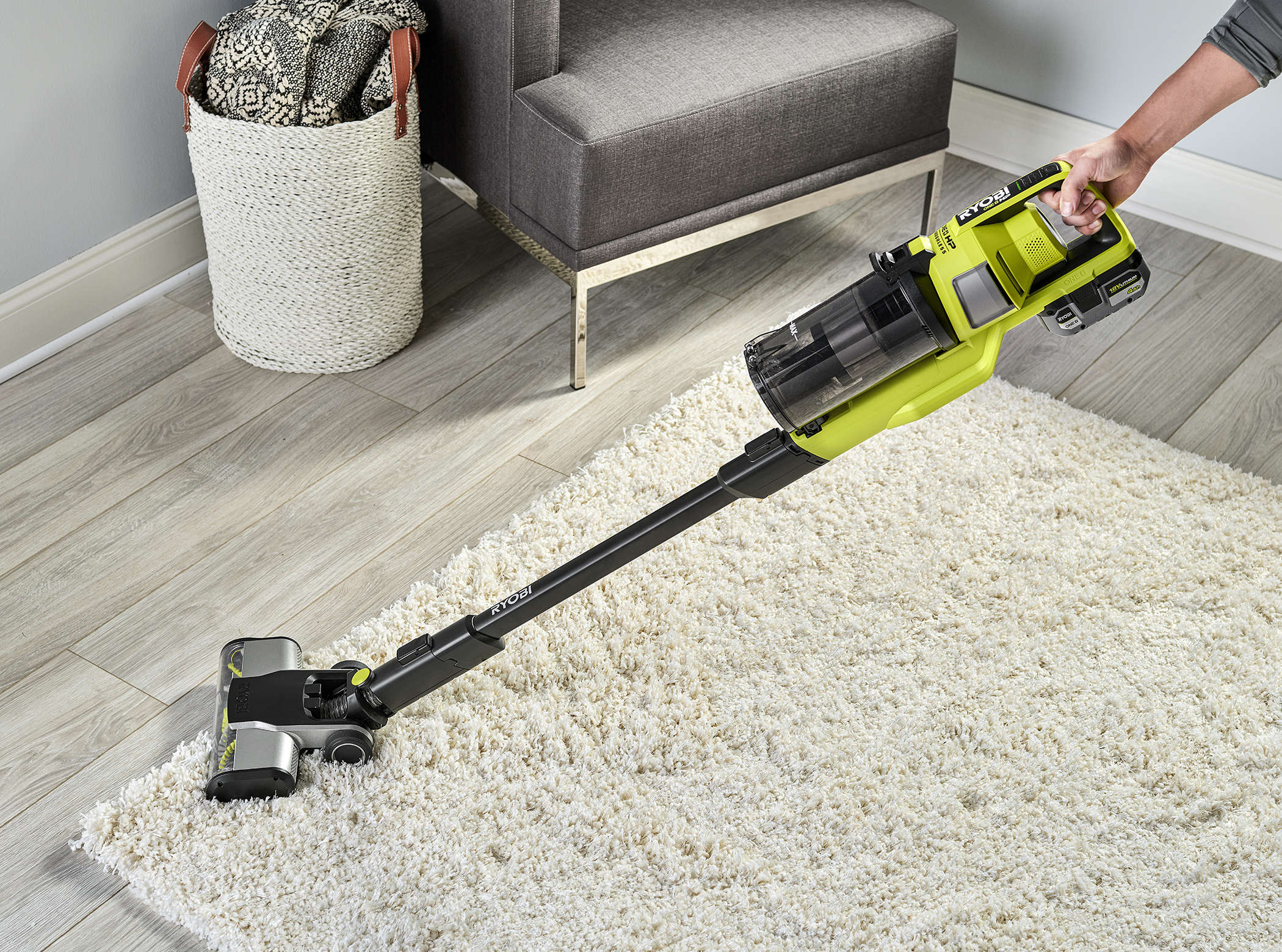 RYOBI ONE+ HP 18V Brushless Cordless Pet Stick Vac with Kit with  Dual-Roller, 4.0 Ah HIGH PERFORMANCE Battery, and Charger PBLSV717K - The  Home Depot