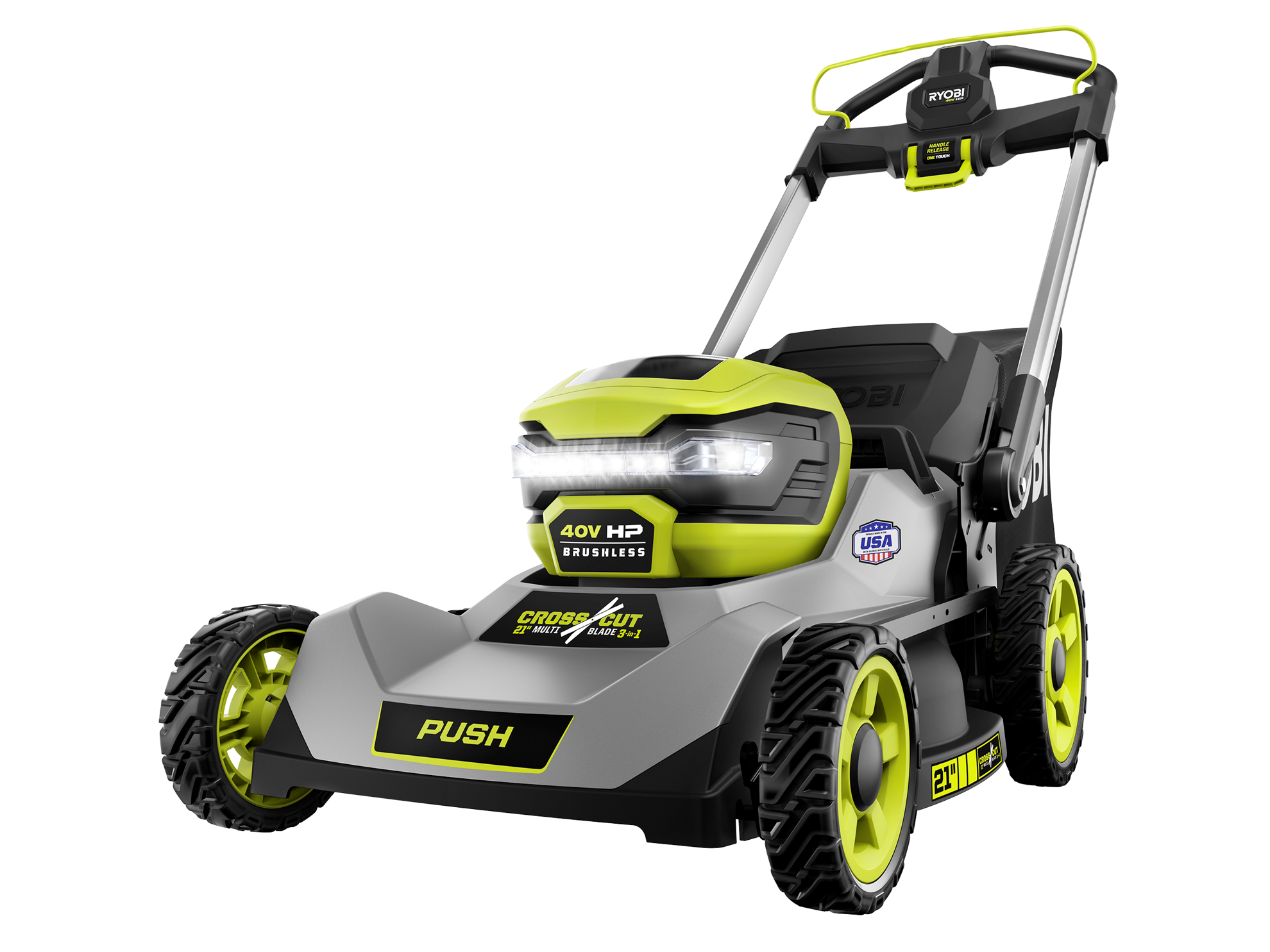 40V HP BRUSHLESS 21 PUSH MULTI-BLADE LAWN MOWER - RYOBI Tools