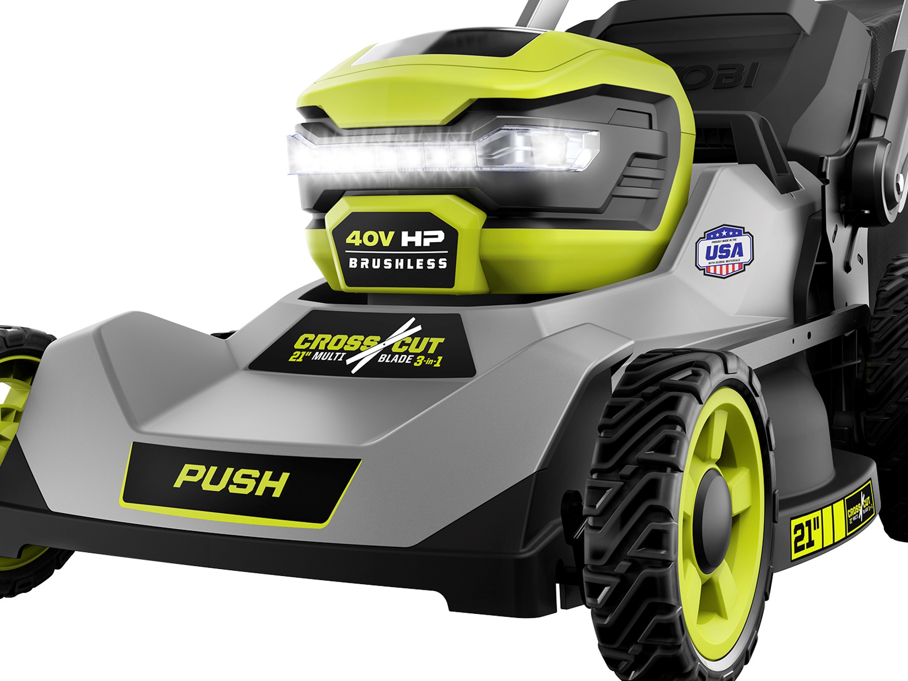 40V HP BRUSHLESS 21 PUSH MULTI-BLADE LAWN MOWER - RYOBI Tools