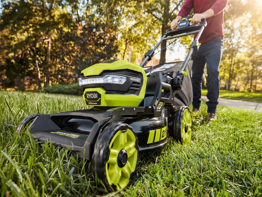 Lawn mower ryobi online battery