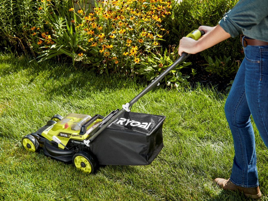 13 in deals ryobi lawn mower