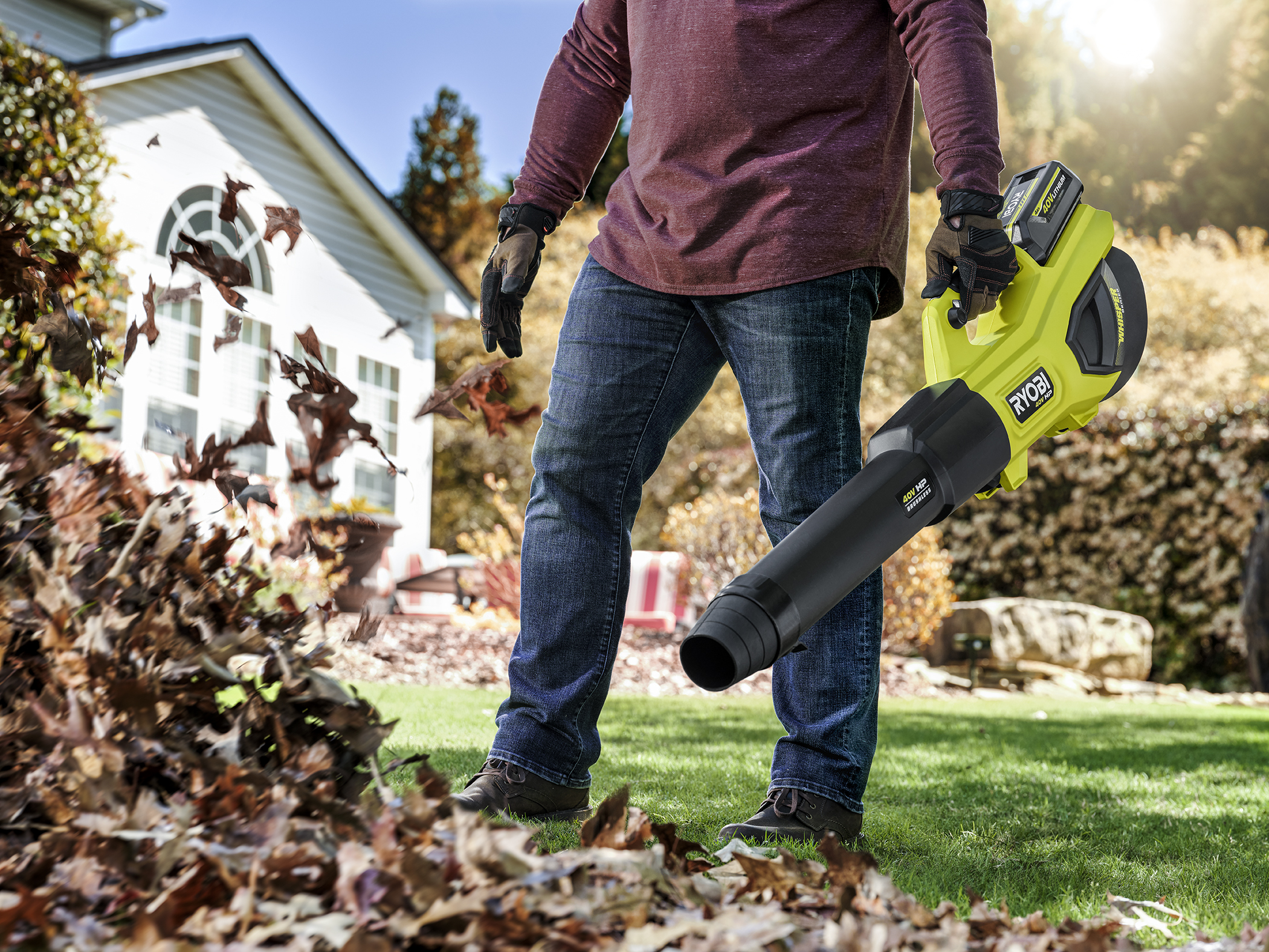 Ryobi leaf blower 40v battery sale