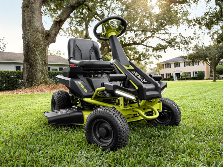 30" 50 AH Electric Riding Lawn Mower RYOBI Tools