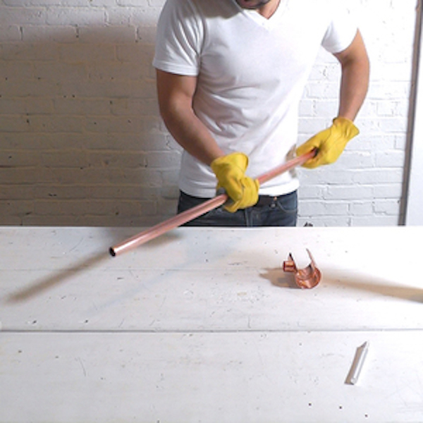 Cleaning copper with steel wool