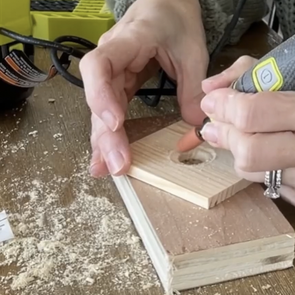 Carving out wood
