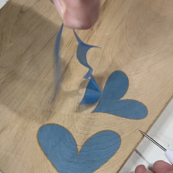 applying burning stencil