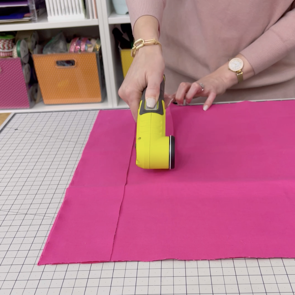 cutting fabric to size