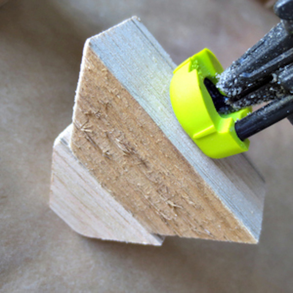 gluing and nailing wood