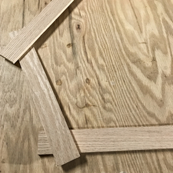 arranging wood strips