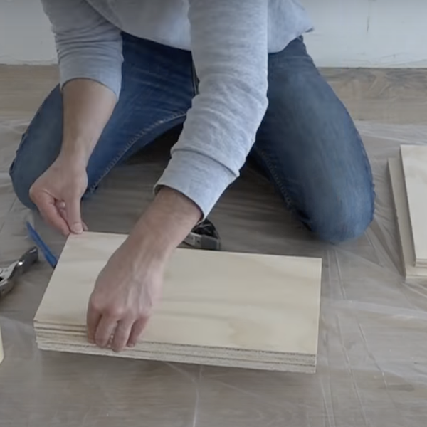 Gluing wood pieces together