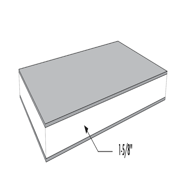 black and white sketch of board measurements