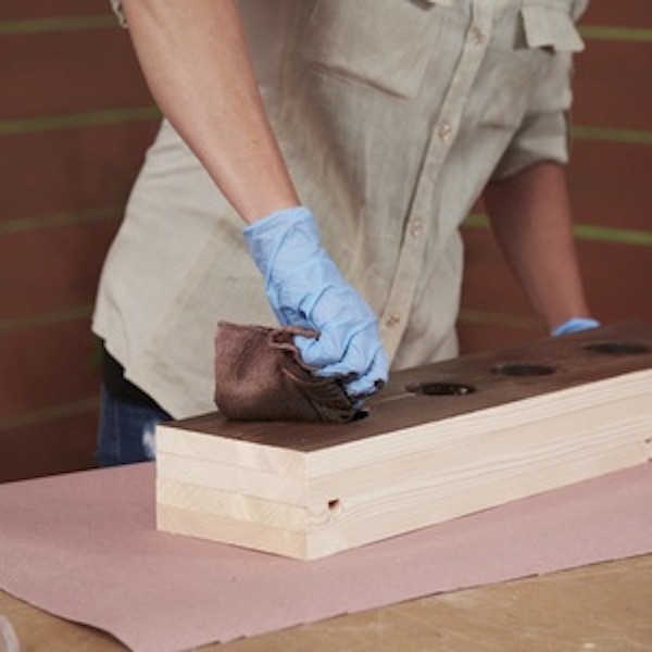 staining wood