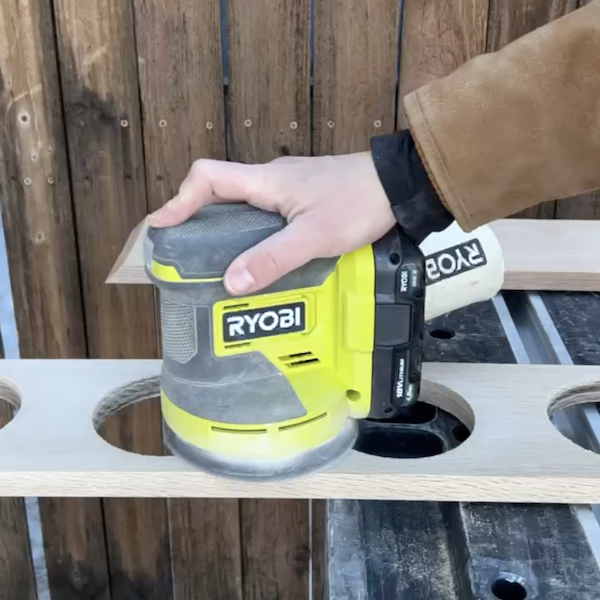 sanding wood