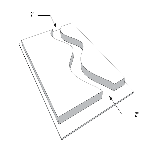 Aligning foam board and cut wooden boars