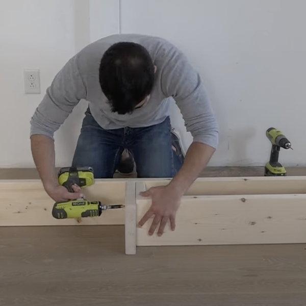 Assembling home gym box using an impact driver