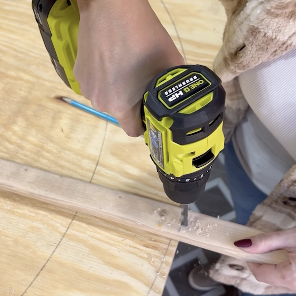 drilling hole into wood