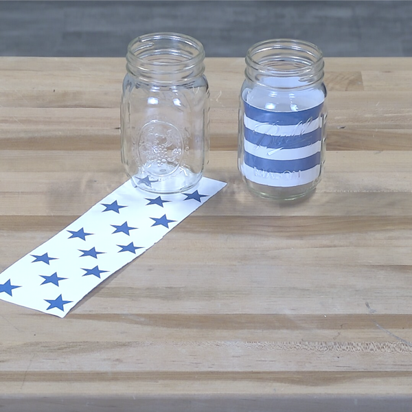 Template in glass jars