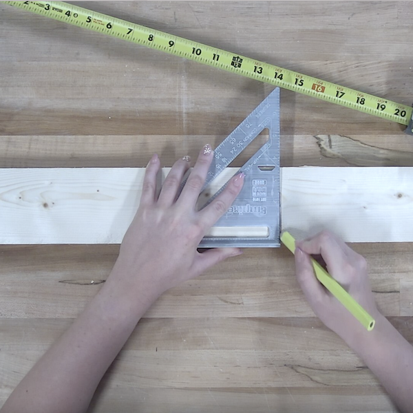 Measuring wood marks