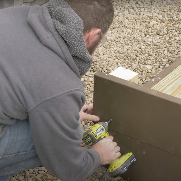 adding 2x4s inside the planters