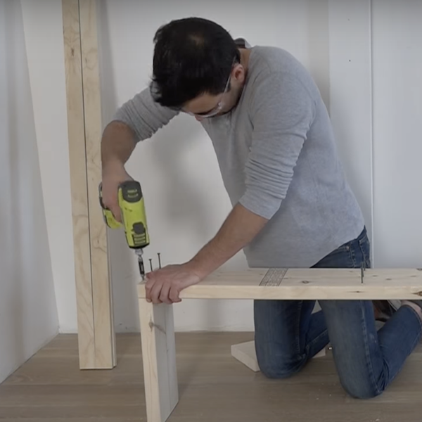 Assembling the home gym box using an impact driver